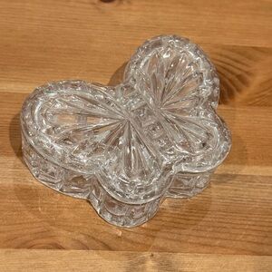 Crystal Butterfly Trinket Box Vintage